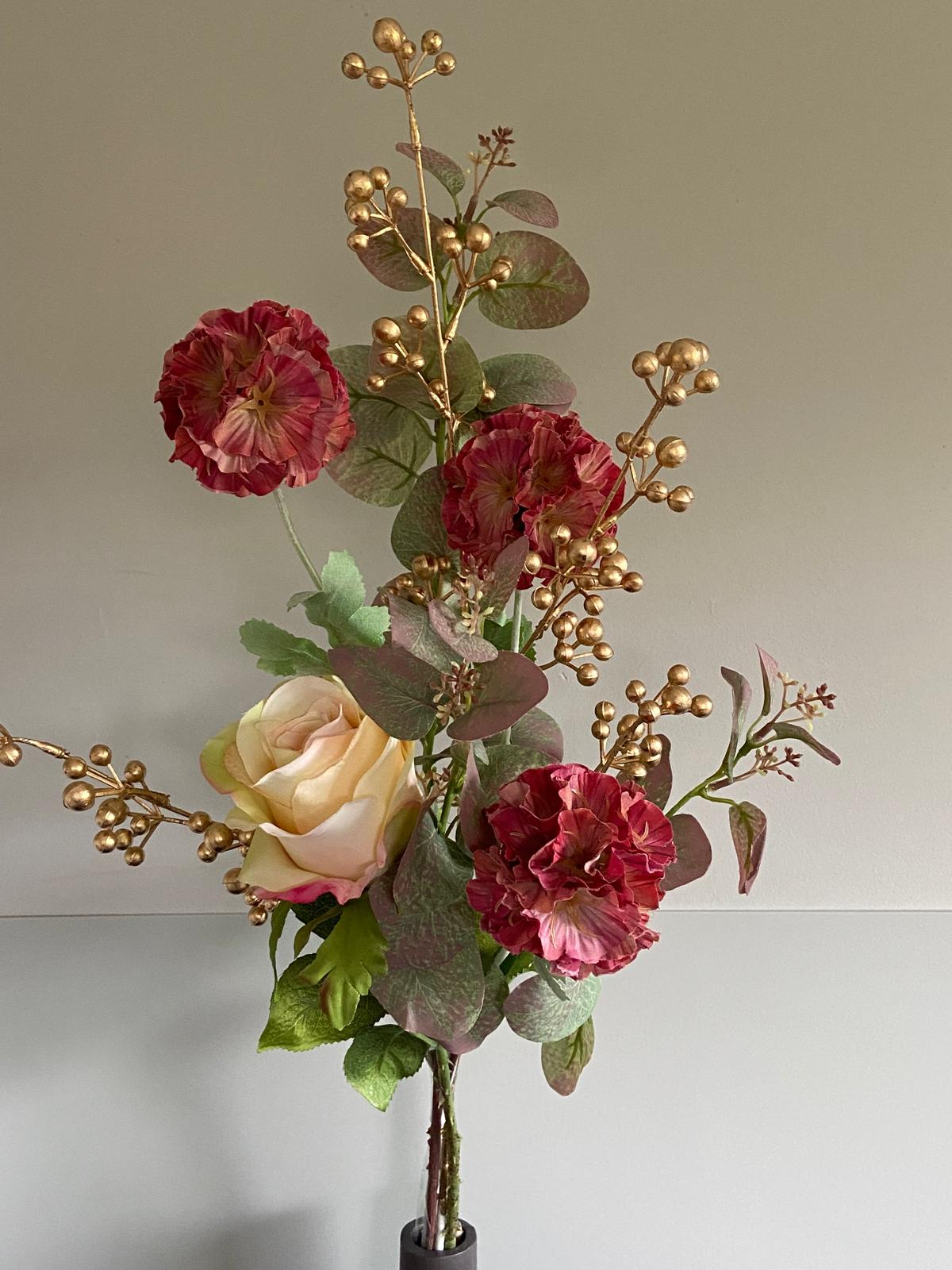 Strauß Weihnachten Amaryllis-Stechpalmen