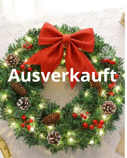 Weihnachtskranz mit Beleuchtung